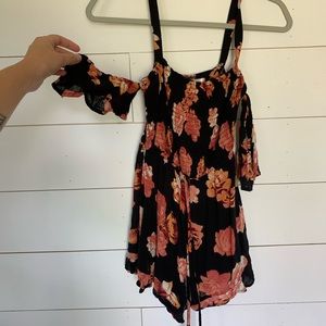 Boutique Romper with off the shoulder detail